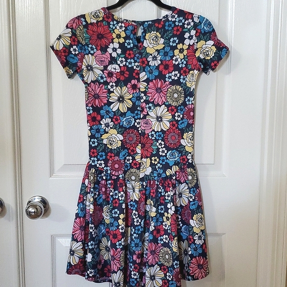 NWT Dot Dot Smile Size 11 Girls Floral Short Sleeve Dress Made In USA - Picture 3 of 7